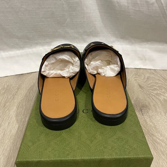 Gucci Princetown Leather Mules Size 38 - Picture 3 of 4